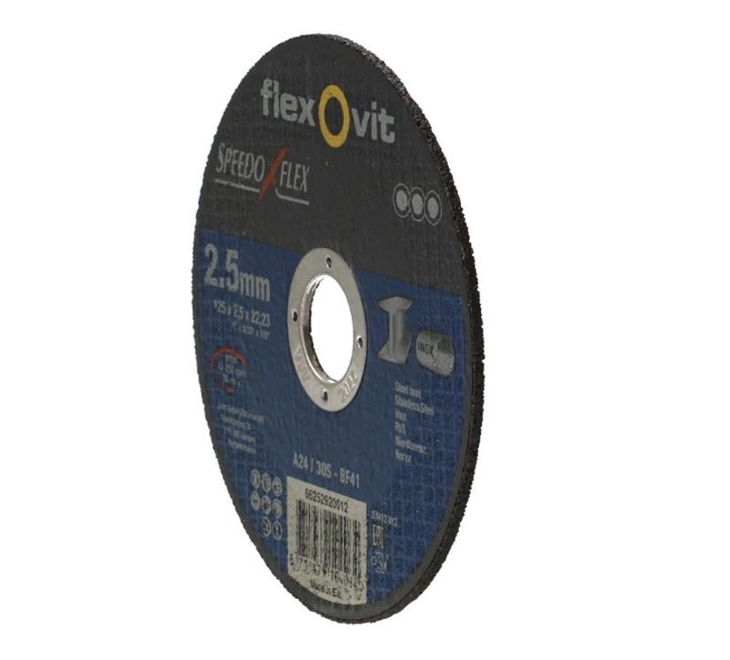 Flexovit Speedoflex kappeskive 2,5 x 125 x 22,23 mm – 25 stk pr. eske